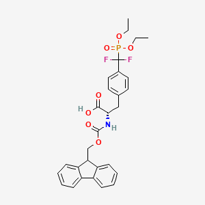 molecular formula C29H30F2NO7P B15095919 4-[(Dithylphosphono)difluoromethyl]-N-(fluoren-9-ylmethoxycarbonyl)-L-phenylalamine 