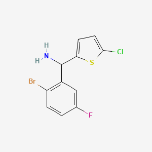 molecular formula C11H8BrClFNS B15095929 2-Thiophenemethanamine, alpha-(2-bromo-5-fluorophenyl)-5-chloro- CAS No. 1152566-45-4