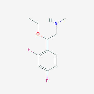 molecular formula C11H15F2NO B15095930 2-(2,4-difluorophenyl)-2-ethoxy-N-methylethanamine 