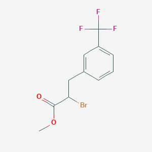 molecular formula C11H10BrF3O2 B15095985 Methyl 2-bromo-3-[3-(trifluoromethyl)phenyl]propanoate 