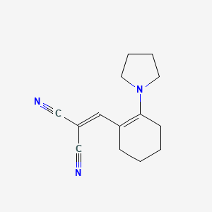 molecular formula C14H17N3 B15095996 Propanedinitrile, [[2-(1-pyrrolidinyl)-1-cyclohexen-1-yl]methylene]- CAS No. 65242-25-3