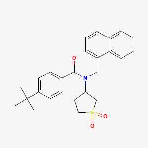 molecular formula C26H29NO3S B15096003 4-tert-butyl-N-(1,1-dioxidotetrahydrothiophen-3-yl)-N-(naphthalen-1-ylmethyl)benzamide 