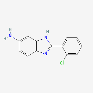 molecular formula C13H10ClN3 B15096006 2-(2-Chlorophenyl)-1h-1,3-benzodiazol-5-amine CAS No. 1767-26-6