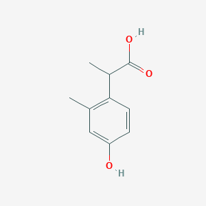 molecular formula C10H12O3 B15096021 2-(4-Hydroxy-2-methylphenyl)propanoic acid 