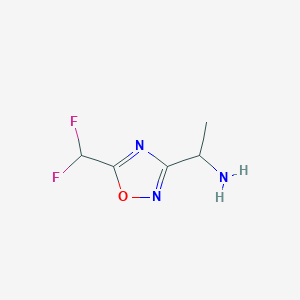 1-[5-(Difluoromethyl)-1,2,4-oxadiazol-3-yl]ethan-1-amine