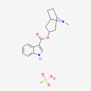 molecular formula C18H24N2O5S B15096030 methanesulfonic acid;(8-methyl-8-azabicyclo[3.2.1]octan-3-yl) 1H-indole-3-carboxylate 