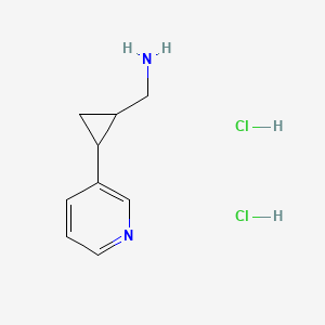 [2-(Pyridin-3-yl)cyclopropyl]methanamine dihydrochloride