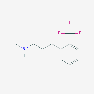 molecular formula C11H14F3N B15096074 Methyl-[3-(2-trifluoromethyl-phenyl)-propyl]-amine CAS No. 886763-08-2