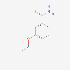 molecular formula C10H13NOS B15096086 3-Propoxybenzene-1-carbothioamide 