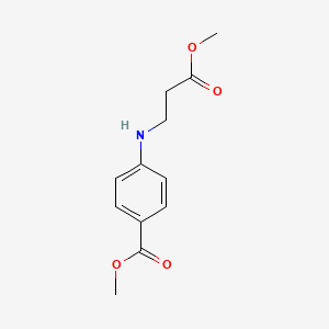 molecular formula C12H15NO4 B15096113 Benzoic acid, 4-[(3-methoxy-3-oxopropyl)amino]-, methyl ester CAS No. 42313-50-8