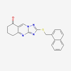 2-[(naphthalen-1-ylmethyl)sulfanyl]-6,7-dihydro[1,2,4]triazolo[5,1-b]quinazolin-8(5H)-one