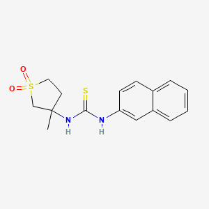 molecular formula C16H18N2O2S2 B15096156 1-(3-Methyl-1,1-dioxidotetrahydrothiophen-3-yl)-3-naphthalen-2-ylthiourea 