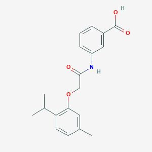 molecular formula C19H21NO4 B15096159 3-{2-[5-Methyl-2-(propan-2-yl)phenoxy]acetamido}benzoic acid CAS No. 649773-89-7