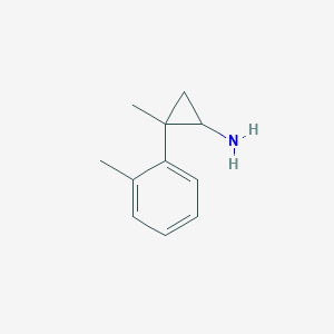 molecular formula C11H15N B15096167 2-Methyl-2-(2-methylphenyl)cyclopropan-1-amine 