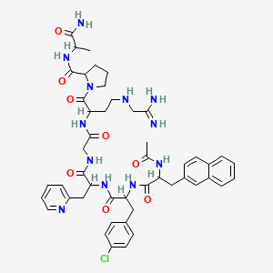 molecular formula C48H59ClN12O8 B15096232 AC-D-2-Nal-4-chloro-D-phe-beta-(3-pyridyl)-D-ala-gly-arg-pro-D-ala-NH2 