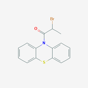 molecular formula C15H12BrNOS B15096245 1-Propanone, 2-bromo-1-(10H-phenothiazin-10-yl)- CAS No. 4091-90-1