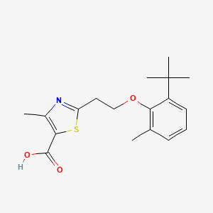 5-Thiazolecarboxylic acid, 2-[2-[2-(1,1-dimethylethyl)-6-methylphenoxy]ethyl]-4-methyl-