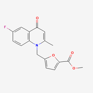 Methyl 5-((6-fluoro-2-methyl-4-oxoquinolin-1(4H)-yl)methyl)furan-2-carboxylate