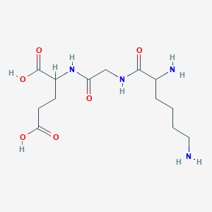 molecular formula C13H24N4O6 B15096262 2-[[2-(2,6-Diaminohexanoylamino)acetyl]amino]pentanedioic acid 