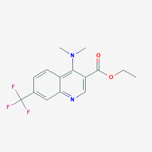 Ethyl 4-(dimethylamino)-7-(trifluoromethyl)quinoline-3-carboxylate