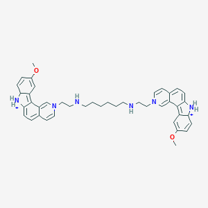 B150963 N,N'-bis[2-(10-methoxy-7,7a-dihydropyrido[4,3-c]carbazol-7-ium-2-yl)ethyl]hexane-1,6-diamine CAS No. 130605-12-8