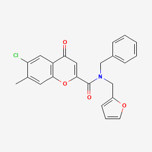 N-benzyl-6-chloro-N-(furan-2-ylmethyl)-7-methyl-4-oxo-4H-chromene-2-carboxamide