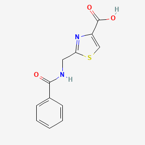 molecular formula C12H10N2O3S B15096332 2-(benzamidomethyl)-1,3-thiazole-4-carboxylic Acid 