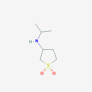 molecular formula C7H15NO2S B15096334 3-[(Propan-2-yl)amino]-1lambda6-thiolane-1,1-dione 