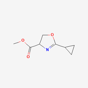 molecular formula C8H11NO3 B1509634 Methyl 2-cyclopropyl-4,5-dihydrooxazole-4-carboxylate 