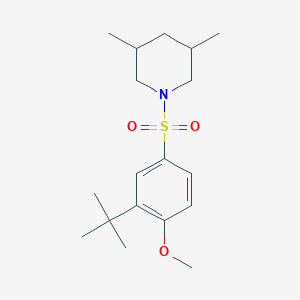 1-(3-Tert-butyl-4-methoxybenzenesulfonyl)-3,5-dimethylpiperidine