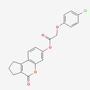 4-Oxo-1,2,3,4-tetrahydrocyclopenta[c]chromen-7-yl (4-chlorophenoxy)acetate