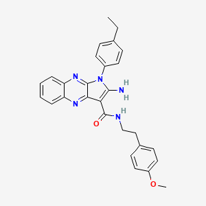 molecular formula C28H27N5O2 B15096418 2-amino-1-(4-ethylphenyl)-N-[2-(4-methoxyphenyl)ethyl]-1H-pyrrolo[2,3-b]quinoxaline-3-carboxamide 