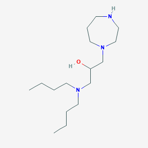 molecular formula C16H35N3O B15096434 1H-1,4-Diazepine-1-ethanol, alpha-[(dibutylamino)methyl]hexahydro- CAS No. 1351386-30-5