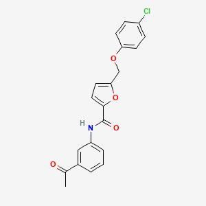 molecular formula C20H16ClNO4 B15096460 N-(3-acetylphenyl)-5-[(4-chlorophenoxy)methyl]furan-2-carboxamide 