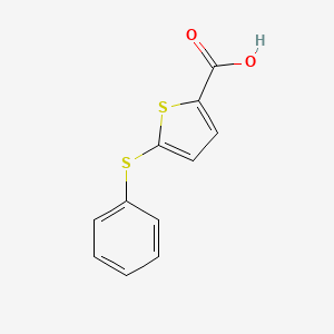 molecular formula C11H8O2S2 B15096474 2-Thiophenecarboxylic acid, 5-(phenylthio)- CAS No. 79504-97-5