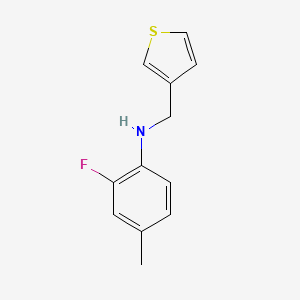 molecular formula C12H12FNS B15096516 2-fluoro-4-methyl-N-(thiophen-3-ylmethyl)aniline 