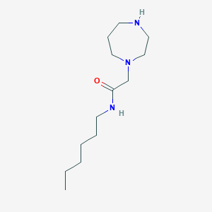 2-(1,4-Diazepan-1-YL)-N-hexylacetamide