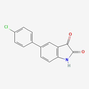 molecular formula C14H8ClNO2 B15096534 5-(4-Chlorophenyl)-1H-indole-2,3-dione 