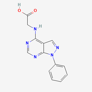 molecular formula C13H11N5O2 B15096541 (1-Phenyl-1H-pyrazolo[3,4-d]pyrimidin-4-yl)glycine 