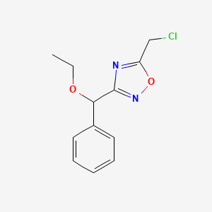 molecular formula C12H13ClN2O2 B15096613 1,2,4-Oxadiazole, 5-(chloromethyl)-3-(ethoxyphenylmethyl)- CAS No. 1378260-47-9