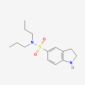 molecular formula C14H22N2O2S B15096637 1h-Indole-5-sulfonamide,2,3-dihydro-n,n-dipropyl- 