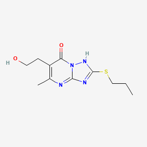 6-(2-Hydroxyethyl)-5-methyl-2-(propylthio)-[1,2,4]triazolo[1,5-a]pyrimidin-7(4H)-one