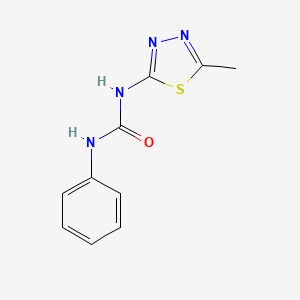 molecular formula C10H10N4OS B15096658 1-(5-Methyl-1,3,4-thiadiazol-2-yl)-3-phenylurea CAS No. 41148-20-3