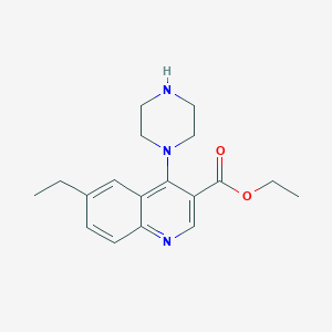 Ethyl 6-ethyl-4-(piperazin-1-yl)quinoline-3-carboxylate