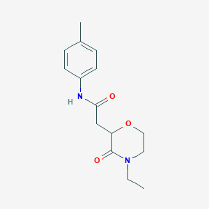 molecular formula C15H20N2O3 B15096696 2-(4-ethyl-3-oxomorpholin-2-yl)-N-(4-methylphenyl)acetamide 