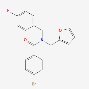 4-bromo-N-(4-fluorobenzyl)-N-(furan-2-ylmethyl)benzamide