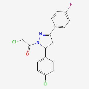 Ethanone, 2-chloro-1-[5-(4-chlorophenyl)-3-(4-fluorophenyl)-4,5-dihydro-1H-pyrazol-1-yl]-