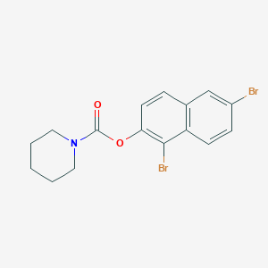 1,6-Dibromo-2-naphthyl piperidinecarboxylate