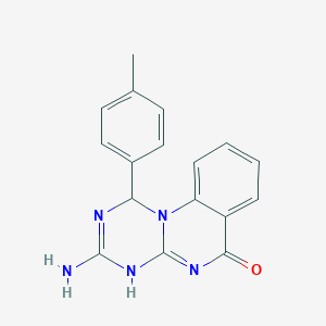 molecular formula C17H15N5O B15096758 3-amino-1-(4-methylphenyl)-1H-[1,3,5]triazino[1,2-a]quinazolin-6-ol CAS No. 774563-22-3