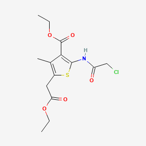 2-Chloroacetylamino-3-ethoxycarbonyl-4-methyl-5-thiopheneacetic acid ethyl ester